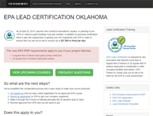 Tablet Screenshot of leadcertificationok.com